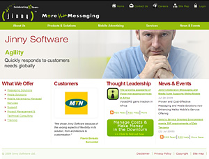 Jinny website design screenshot