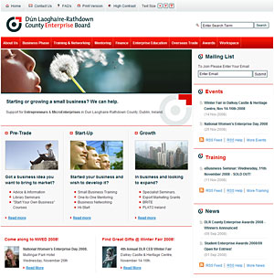 DLRCEB home page design graphic