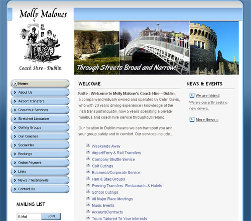 Molly Malone's Coach Hire