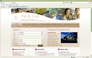 The G Club Website Design