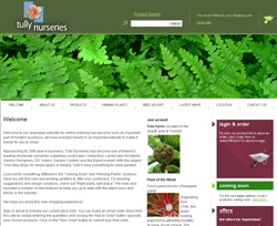Tully Nurseries Website Design Screenshot