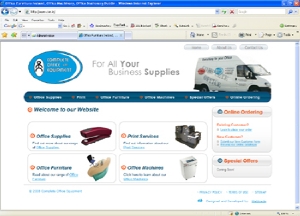 Screenshot of Complete Office Equipment website