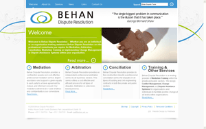 Behan Website Design Screenshot