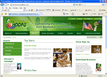 Emerald Hoops Website Design
