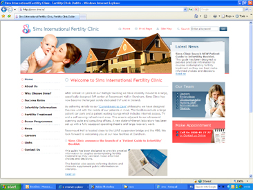 Sims Clinic Web Design